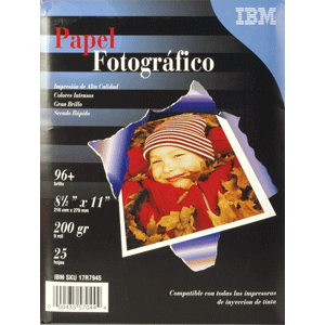 PAPEL FOTOGRAFICO IBM 8.5 X 11 P/25