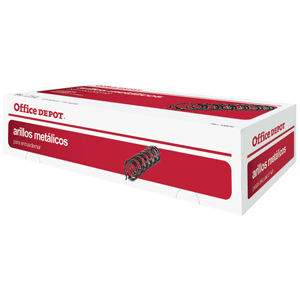 CAJA DE ARILLO METALICO OFFICE DEPOT 1/4 NGO C/90 CAJA DE ARILLO METALICO OFFICE DEPOT 1/4 NGO C/90