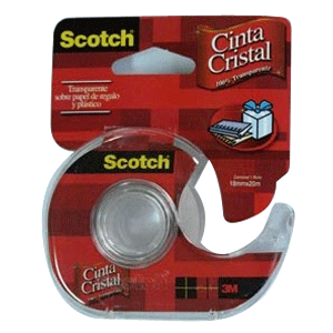 CINTA CRISTAL C/DISPENSADOR 18MM X 20 MTS
