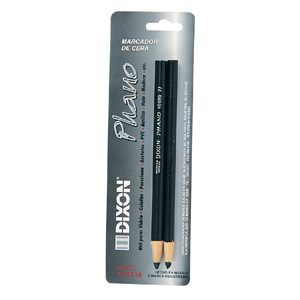 MARCADOR PHANO CERA COLOR NEGRO BLISTER C/2