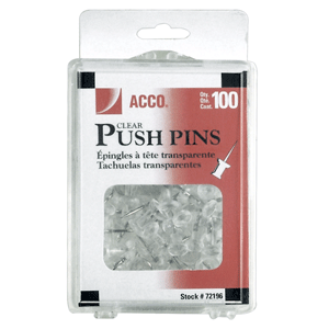 PINS ACCO TRANSPARENTES C/100