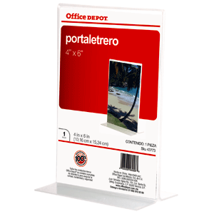 PORTA LETRERO OFFICE DEPOT 4 X 6