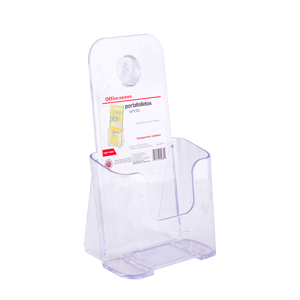 PORTA FOLLETOS SENCILLO ACRILICO 4.375 W X 7.75 H X 3.25  D