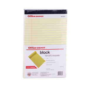 BLOCK TAMAÑO ESQUELA 5X8 CANARIO OFFICE DEPOT