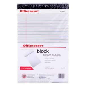 BLOCK T/ESQUELA 5X 8 BLANCO RAYA PAQUETE 6 UNIDADES BLOCK T/ESQUELA 5X 8 BLANCO RAYA PAQUETE 6 UNIDADES