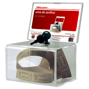 URNA ACRILICO C/CANDADO OFFICE DEPOT