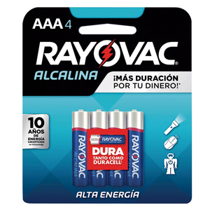 PILA ALCALINA AAA RAYOVAC B/4 PILA ALCALINA AAA RAYOVAC B/4
