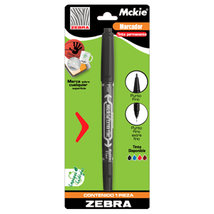 MARCADOR ZEBRA MICKIE DOBLE PUNTA COLOR NEGRO 1U