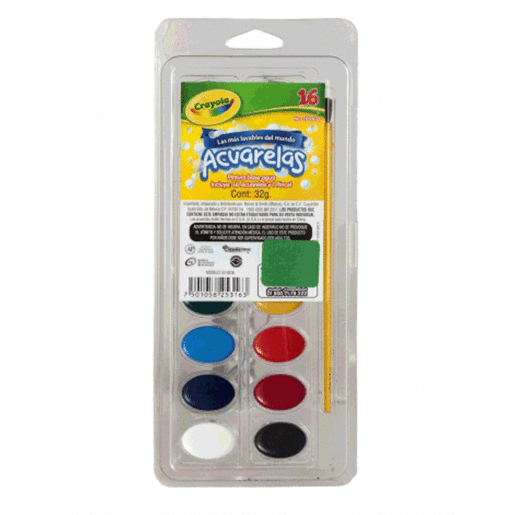 ACUARELAS 16 COLORES CRAYOLA