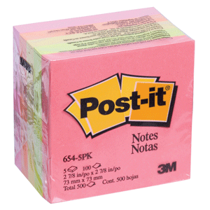 POST-IT NEON 3X3 PAQ/5