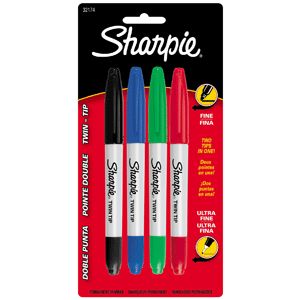 MARCADORES SHARPIE TWIN TIP 4CD