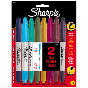 MARCADORES SHARPIE TWIN TIP SURTIDOS 8U MARCADORES SHARPIE TWIN TIP SURTIDOS 8U