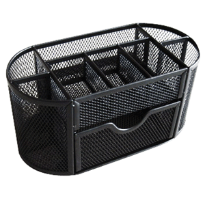 ORGANIZADOR OVALADO MESH P/ESCRITORIO COLOR NEGRO