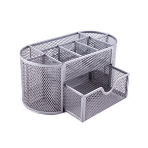 ORGANIZADOR. MESH PARA ESCRITORIO PLATA