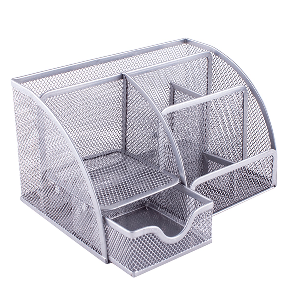 ORGANIZADOR RECTANGULO MESH P/ESCRITORIO COLOR PLATA