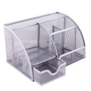ORGANIZADOR RECTANGULO MESH P/ESCRITORIO COLOR PLATA ORGANIZADOR RECTANGULO MESH P/ESCRITORIO COLOR PLATA