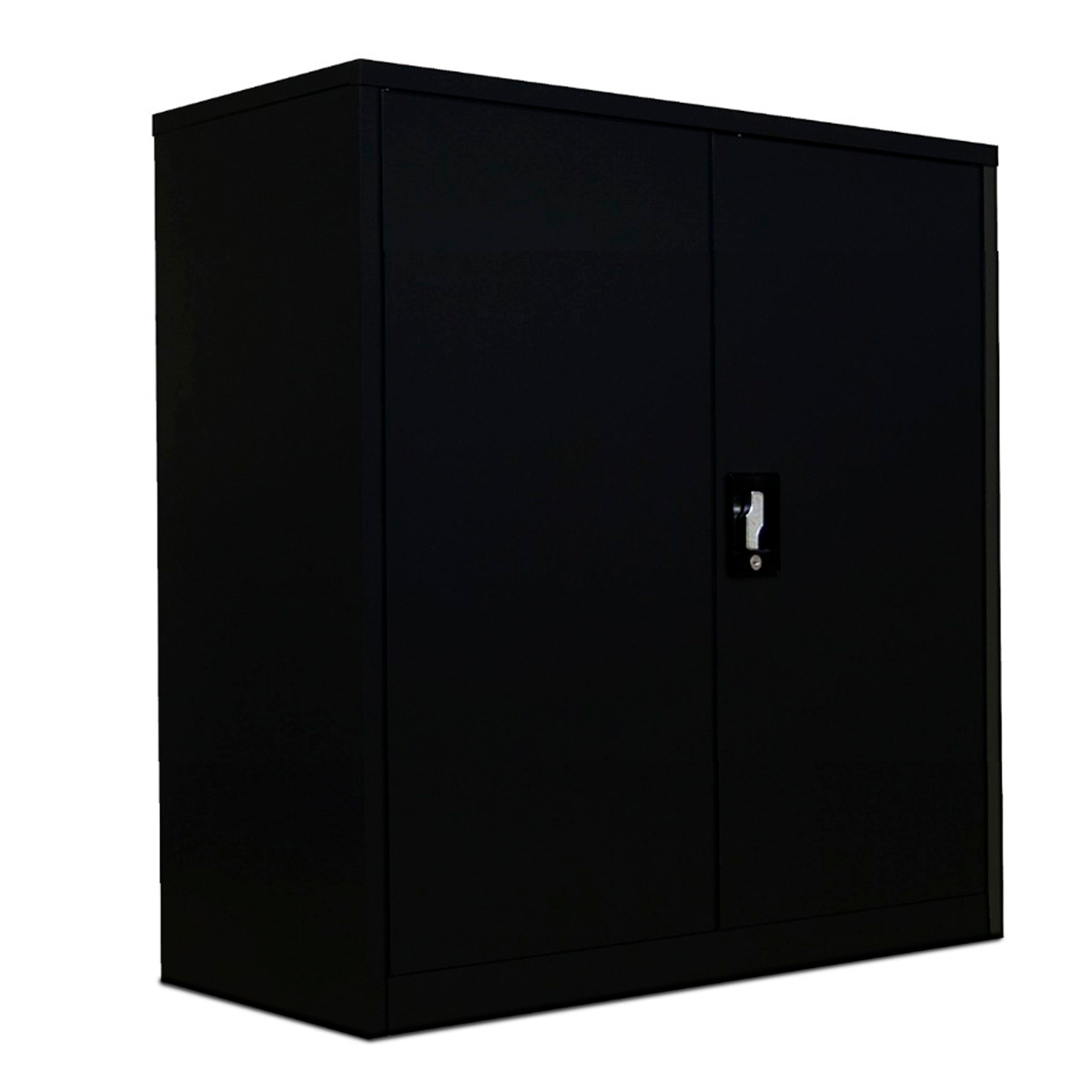 GABINETE DE METAL 2 ENTREPANOS NEGRO MOBELT