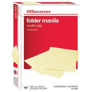 FOLDER OFICIO  MANILA OD C/100