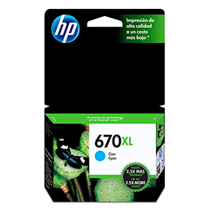 CARTUCHO HP 670 CYAN ALTO R