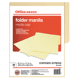 FOLDER CARTA MANILA OD C/25