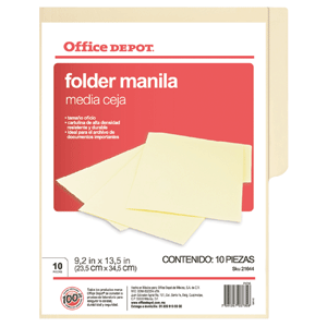 FOLDER OFICIO MANILA OD C/10 PZAS FOLDER OFICIO MANILA OD C/10 PZAS