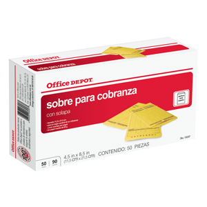 SOBRE COBRANZA MANILA 50 PACK OFFICE DEPOT | Office Depot Costa Rica