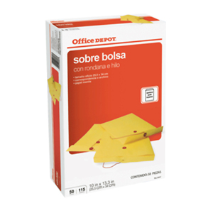 SOBRE OFFICE DEPOT CON RONDANA OFICIO 50U SOBRE OFFICE DEPOT CON RONDANA OFICIO 50U