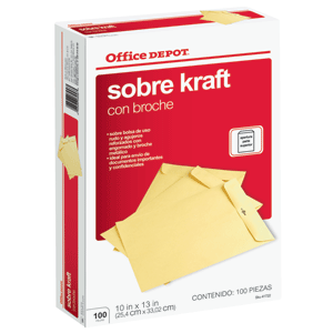 SOBRE OFFICE DEPOTS OFFICE DEPOT CON BROCHE METALICO OFICIO 100U SOBRE OFFICE DEPOTS OFFICE DEPOT CON BROCHE METALICO OFICIO 100U