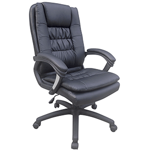 SILLA GERENCIAL DE PU ACOLCHADA NEGRO CON BRAZOS SKY CHAIRS