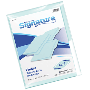 FOLDER SIGNATURE T/C AZUL 3 U