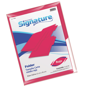 FOLDER SIGNATURE T/C ROJO 3 U