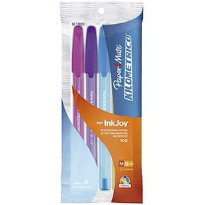 BOLIGRAFO PAPER MATE KILOMETRICO 100COLORES SURTIDOS 1.00MM 4U