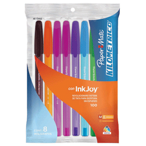 BOLIGRAFO PAPER MATE KILOMETRICO 1001.0MM COLORES SURTIDOS 8U BOLIGRAFO PAPER MATE KILOMETRICO 1001.0MM COLORES SURTIDOS 8U