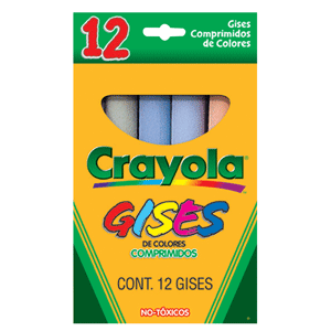 TIZAS COMPRIMIDOS DE COLORES C/12 TIZAS COMPRIMIDOS DE COLORES C/12