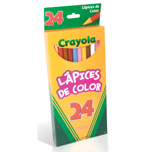 LÁPICES DE COLORES LARGOS CAJA C/24