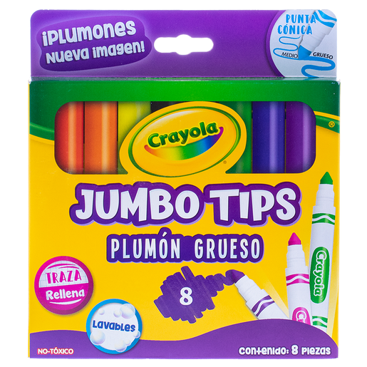 MARCADORES CRAYOLA JUMBO TIPS 8U