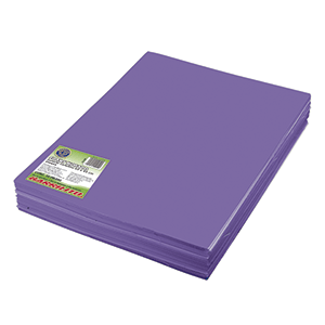 FOAMY CARTULINA MORADO PAQUETE CON 3 PIEZAS