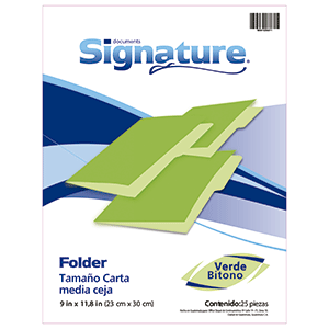 FOLDER VERDE CARTA 25 F