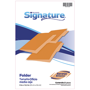 FOLDER NARANJA OFICIO 25 F