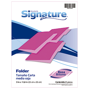 FOLDER ROSADO CARTA 25 F