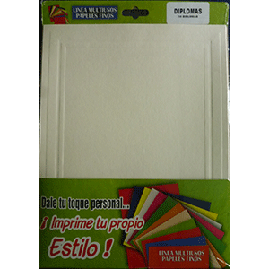 DIPLOMAS BLANCO HUESO 176G P/10 T/C