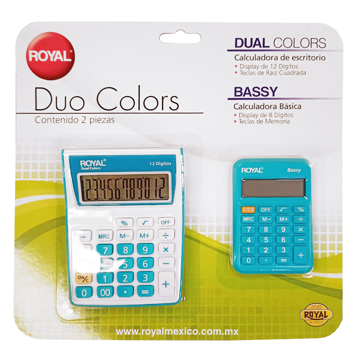 CALC.2 PACK ROYAL DUO COLORS BACH TO SCHOOL 2015