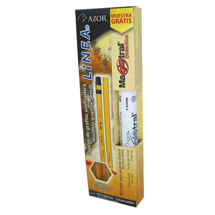 LAPIZ DE GRAFITO C/10+MARCA GRT
