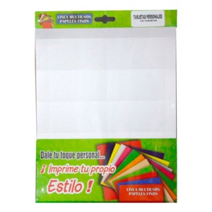 TARJETAS PERS B/NEVADO 10HX10TJ TARJETAS PERS B/NEVADO 10HX10TJ