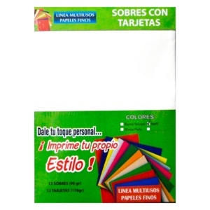 SOBRES/TARJETAS B/NEVADO 12 JGS SOBRES/TARJETAS B/NEVADO 12 JGS