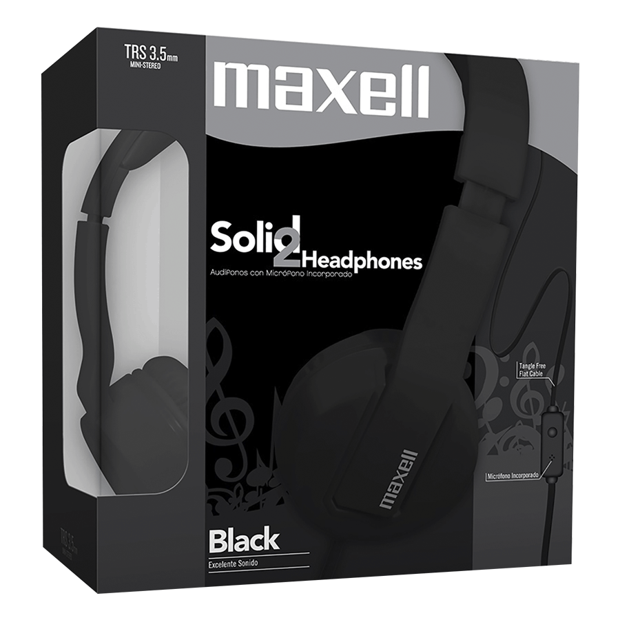 AUDIFONO MAXELL10 SOLID2 NEGRO