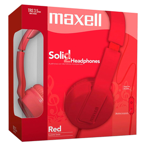 AUDIFONO MAXELL10 SOLID2 ROJO AUDIFONO MAXELL10 SOLID2 ROJO