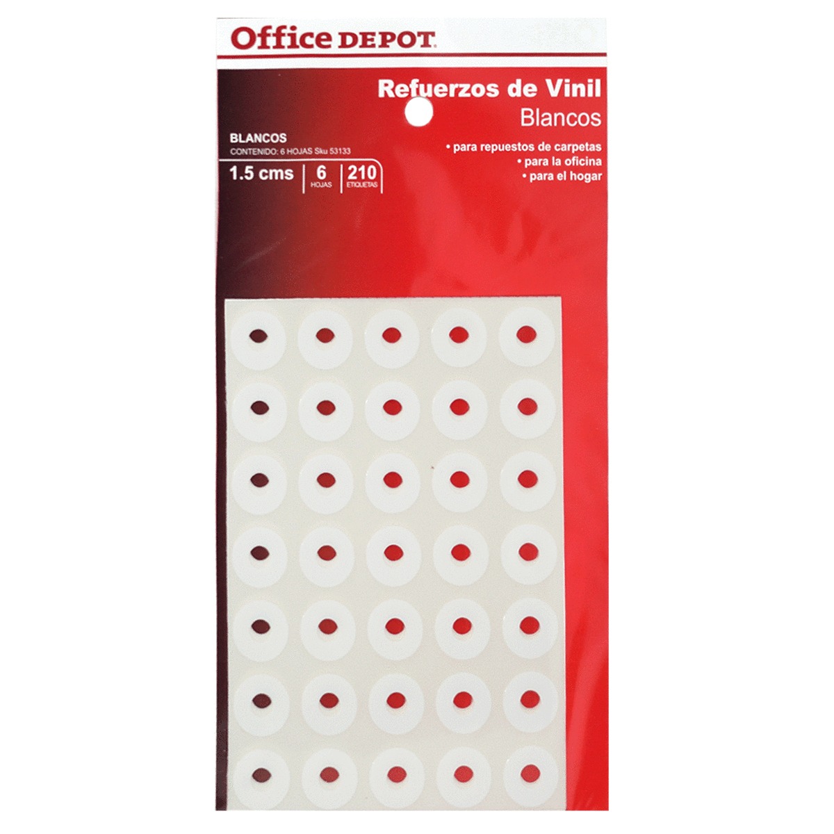 REFUERZO CARPETA BLANCO 1.5 CM 6 HOJAS 210 UNIDADES
