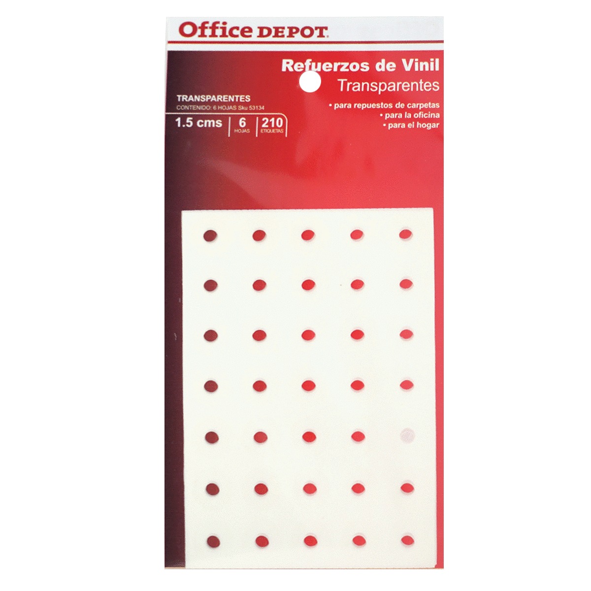 REFUERZO CARPETA TRANSPARENTE 1.5 CM 6 HOJAS 210 UNIDADES