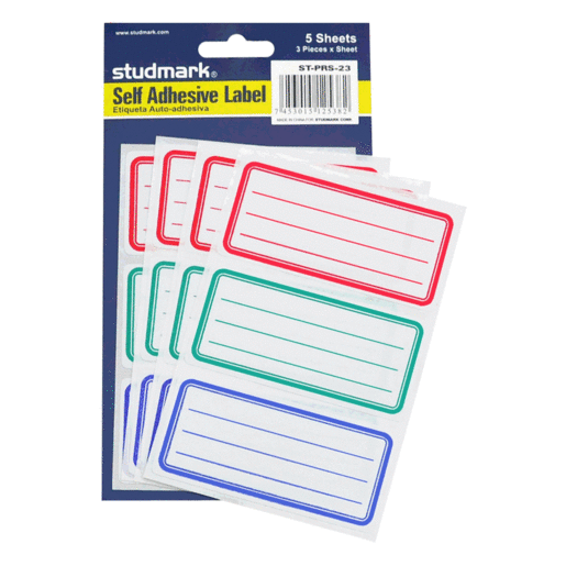 ETIQUETAS 7.5X3.5CM 15PZS. LINEAS